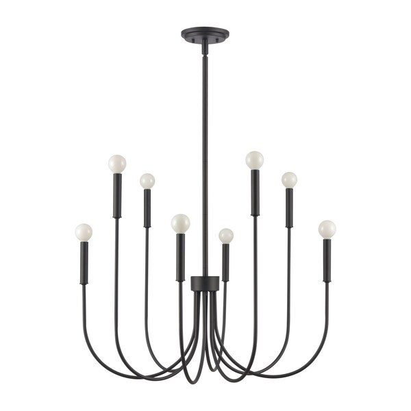 Ulla 28'' Wide 8Light Chandelier, Matte Black